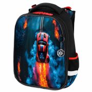 Ранец BRAUBERG PREMIUM, 2 отделения, с брелоком, «Foggy car», 3D-панель, 38х29х16 см, 273103