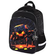 Ранец BRAUBERG QUADRO, 3 отделения, с брелком, Fire spider, 37х28х18 см, 273106