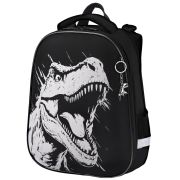 Ранец BRAUBERG SHINY, 2 отделения, с брелком, Scary dino, СВЕТЯЩИЙСЯ РИСУНОК, 38х28х14 см, 273143