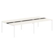 Стол для переговоров EDIS U EUCT 3116, ясень траун/белый, 3126х1606х750 мм