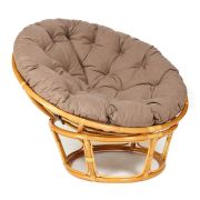 Кресло PAPASAN/ПАПАСАН 23/01 W /с подушкой/ 115х101х104 см, Honey (мед), экошерсть Коричневый, 1811-5