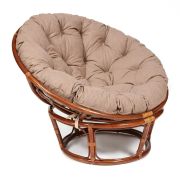 Кресло PAPASANПАПАСАН 2301 W с подушкой 115х101х104 см, Pecan (орех), экошерсть Коричневый, 1811-5