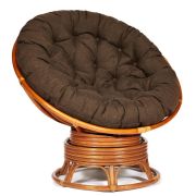 Кресло-качалка PAPASANПАПАСАН w 2301 B с подушкой 115х78х104 см, Cognac (коньяк), ткань Коричневый, 3М7-147