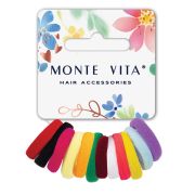 Резинки для волос НАБОР 12 шт., мягкие, маленькие, яркие цвета, MONTE VITA (МОНТЕ ВИТА), 457050