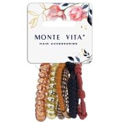 Резинки для волос НАБОР 6 шт., разные цвета, ассорти форм, MONTE VITA (МОНТЕ ВИТА), 457064