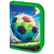 Пенал ПИФАГОР, 1 отделение, 1 откидная планка, полиэстер, 19х13 см, «Football match», 273476
