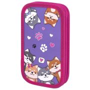 Пенал ЮНЛАНДИЯ, 2 отделения, картон с эффектом soft-touch, 19х11 см, «Best fellows», 273497