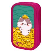 Пенал ЮНЛАНДИЯ, 3 отделения, картон с эффектом soft-touch, 19х11 см, «Duck tales», 273500