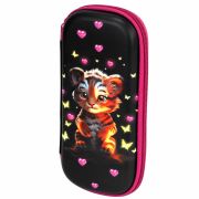 Пенал ЮНЛАНДИЯ, 1 отделение, 1 откидная планка, карман, EVA покрытие soft-touch, 22х10х5 см, «Tiger cub», 273185