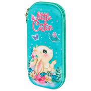 Пенал ЮНЛАНДИЯ, 1 отделение, карман, полиэстер/EVA, 22х10х5 см, «Pretty bunny», 273189