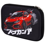 Пенал ЮНЛАНДИЯ большой, 1 отделение, 1 откидная планка, карман, полиэстер/EVA, 22х15х5 см, «Street race», 273195