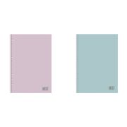 Тетрадь А4 80 л,. HATBER, гребень, клетка, Soft-touch ламинация, «Mist» (микс в спайке), 090095, 80Т4лВ1гр