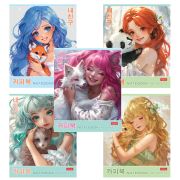 Тетрадь А5 48 л., HATBER скоба, клетка, Soft-touch ламинация, «Милый друг» (микс в спайке), 089131, 48Т5лВ1