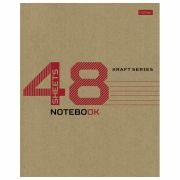 Тетрадь А5 48 л., HATBER скоба, клетка, обложка КРАФТ, 077656, 48Т5В1_28075