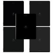 Тетрадь А5, 48 л., BRAUBERG, скоба, клетка, SoftTouch, «Ритм», (микс в спайке), 405331