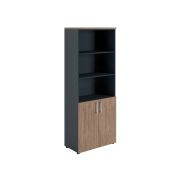 Шкаф NW 2080/2 полузакрытый темный орех/антрацит