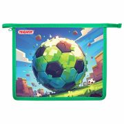 Папка для тетрадей ПИФАГОР А5, 1 отделение, пластик, на молнии, «Football match», 273329