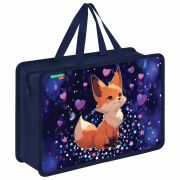 Папка на молнии с ручками BRAUBERG KIDS А4, 1 отделение, пластик, 100 мм, «Fairy fox», 273375
