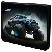 Папка для труда на молнии ЮНЛАНДИЯ А4, 1 отделение, откидная планка, органайзер, «Space driver», 273396