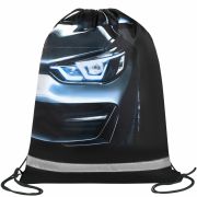 Мешок для обуви BRAUBERG KIDS, светоотражающая полоса, 46х36 см, «Dark car», 273439