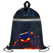 Мешок для обуви BRAUBERG, с петлей, светоотражающая полоса, 2 отделения, 46х36 см, «Fire spider», 273450