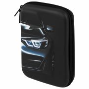 Пенал BRAUBERG KIDS большой удобный с откидной планкой, EVA, 22х15х4 см, «Dark car», 273508
