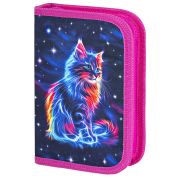 Пенал BRAUBERG, 1 отделение, полиэстер, 21х14 см, «Space cat», 273518