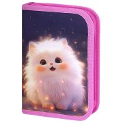 Пенал BRAUBERG, 1 отделение, 2 откидные планки, полиэстер, 21х14 см, «Tiny beauty», 273527