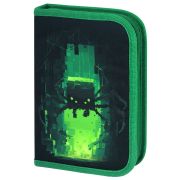 Пенал BRAUBERG, 1 отделение, 2 откидные планки, полиэстер, 21х14 см, «Digital spider», 273528