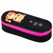 Пенал-футляр BRAUBERG, 1 отделение, органайзер, полиэстер, 22x9х5 см, «Angry kitty», 273566