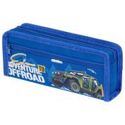 Пенал ЮНЛАНДИЯ ЮНИОР, 2 отделения, полиэстер, «Offroad», 21х8х6 см, 273813