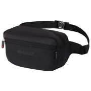 Сумка на пояс HEIKKI RIO (ХЕЙКИ) регулируемый ремень, черная, 28х16х9 см, 273886