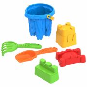 Набор для игр в песке: ведро «Замок», совочек, грабельки, 3 формочки «Крепость», НОРДПЛАСТ, 431795