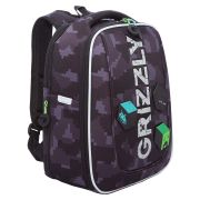 Ранец GRIZZLY анатомическая спинка, с бейджем, для мальчиков, «CUBES», 36х29х18 см, RAf-593-5/1