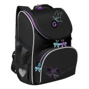 Ранец GRIZZLY анатомическая спинка, с мешком для обуви, для девочек, «BOWS», 33х25х13 см, RAm-584-8/1
