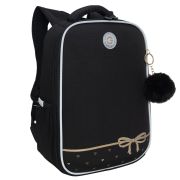 Ранец GRIZZLY анатомическая спинка, облегченный, 1 отделение, для девочек, «UNIQUE», 37х26х16 см, RAw-496-1/2