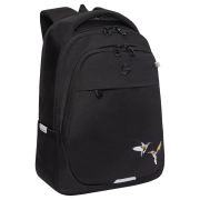 Рюкзак GRIZZLY школьный, анатомическая спинка, 2 отделения, для девочек, «COLIBRI», чёрный, 40х29х20 см, RD-540-2/4