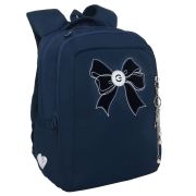 Рюкзак GRIZZLY школьный, анатомическая спинка, 2 отделения, для девочек, «VELVET BOW», 39х26х17 см, RG-566-5/2