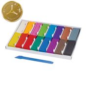 Пластилин классический ЮНЛАНДИЯ «ВЕСЁЛЫЙ ШМЕЛЬ», 16 цветов, 240 г, СО СТЕКОМ, 104810