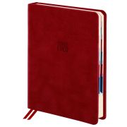 Ежедневник датированный 2026 B6 125х173 мм, GALANT «Vivid», под кожу, красный, 117413