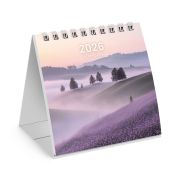 Календарь-домик настольный на гребне, 2026 г., BRAUBERG, 101х101 мм, «Пейзаж», 117276