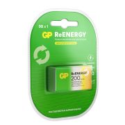 Батарейка аккумуляторная GP ReEnergy Ni-Mh 1 шт., «Крона» (20R8H 9V), 200 mAh, 20R8HRGY-2CRCB1