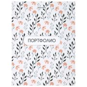 Папка-портфолио универсальная, 4 кольца, 20 файлов, 7БЦ матовая, BRAUBERG «Flowers», 117556
