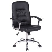 Кресло BRABIX «Bit EX-550», хром, экокожа, черное, 531838