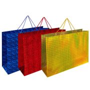 Пакет подарочный (1 шт.) 53x16x38 см, «BIG SIZE», голография, ассорти 3 цвета, ЗОЛОТАЯ СКАЗКА, 609730
