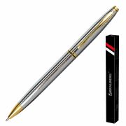 Ручка подарочная шариковая BRAUBERG «De Luxe Silver», корпус серебристый, узел 1 мм, линия письма 0,7 мм, синяя, 141414