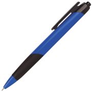Ручка шариковая масляная автоматическая с грипом BRAUBERG «Booster», СИНЯЯ, трехгранная, узел 0,7 мм, линия письма 0,35 мм, 142483