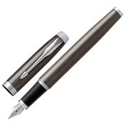 Ручка перьевая PARKER «IM Core Dark Espresso CT», корпус кофейный лак, хромированные детали, синяя, 1931650