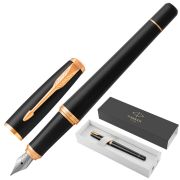 Ручка перьевая PARKER «Urban Core Muted Black GT», черный матовый лак, позолота, синяя, 1931593
