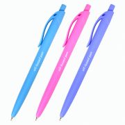 Ручка шариковая масляная автоматическая BRAUBERG «FRUITY Pastel», СИНЯЯ, корпус soft-touch, узел 0,7 мм, линия письма 0,35 мм, 142959, OBPR323